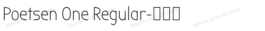 Poetsen One Regular字体转换